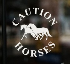 CAUTION HORSES Horsebox