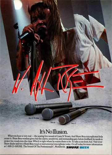 1993 axl rose shure beta - axl,