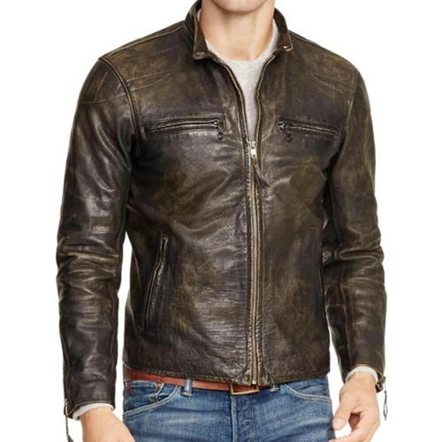 Mens real leather - mens, biker