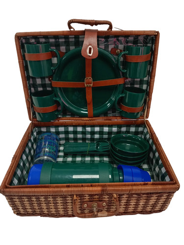 Wicker picnic basket - wicker, 4
