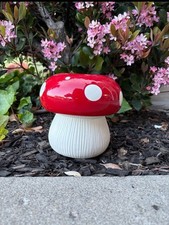 Ceramic Red Mushroom Planter