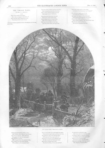 Original old antique print - old,