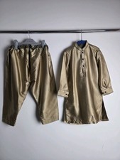 Boys Gold Pakistani Kurta