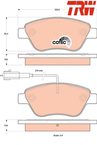 Front brake pad set gdb1842 - front,