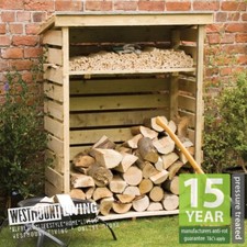 Wooden firewood log store - firewood,