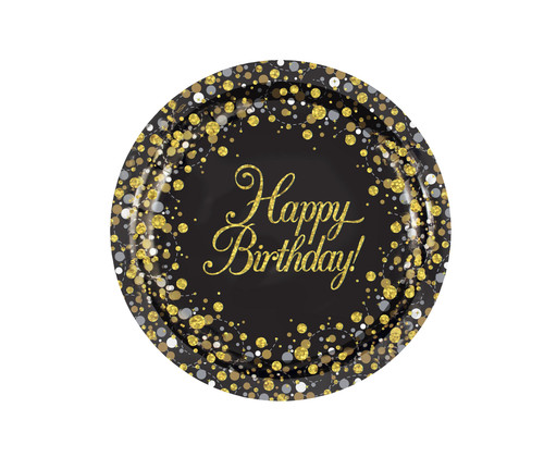 Black gold 21st birthday - black,