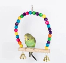 Colorful bead wooden parrot - colorful,