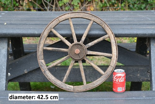 Vintage old wooden cart wagon