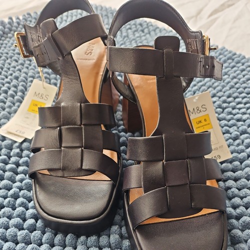Marks spencer black - marks, leather