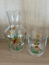 Hand Painted Glass Bedside