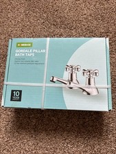 Victorian cross head bath taps chrome 