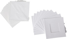 Papermania 13.5x13.5cm Square Aperture Cards & Envelopes Pack of 10 White