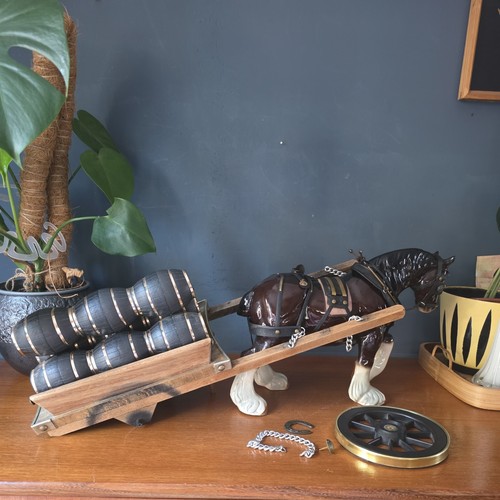 Vintage horse barrel cart - &,