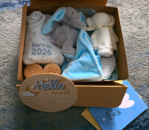 Baby boy gift - basket, born