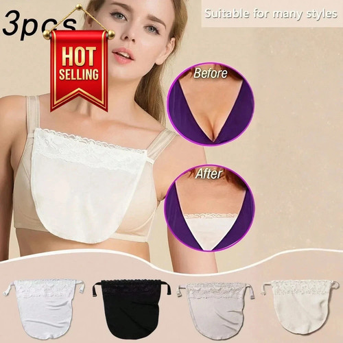 Lady lace clip mock - lace, clip-on