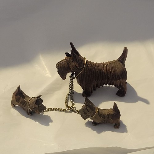 Vintage wood chained scottie - 3,