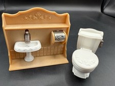 Sylvanian Families Water Feature Bathroom / Furniture Set - Toilet & Sink Unit