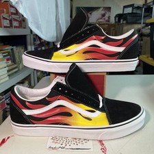 Size 11.5 - VANS Old Skool Flames 2017 OG Flame Van - Orange Red - Box Damage