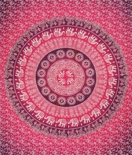 Pink Elephant Throw Cotton