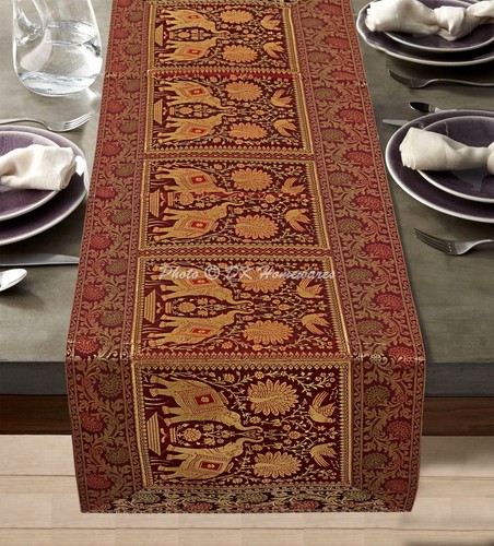 Ethnic brocade dining - ethnic, table