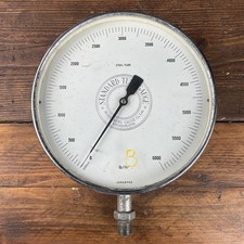 Vintage budenberg guage lb/in2 Pressure Gauge 0-6000 - 10” Diameter Untested