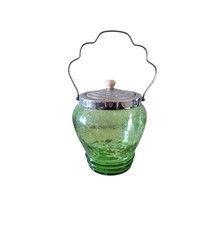 VINTAGE crackle glass biscuit