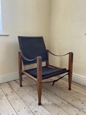 Safari Chair, Kaare Klint made by Fritz Hansen  Danish Mid Century Chair, Canvas