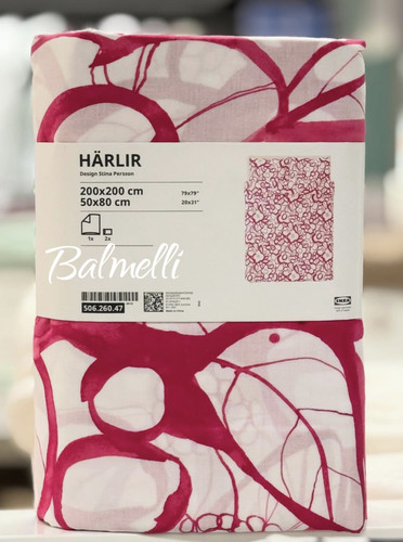 Ikea harlir white pink double - white,