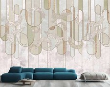 Art DECO Poho Feathers Neutral
