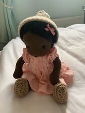 Beautiful Soft Little Girl Waldorf Doll, Handmade From All Organic Materials 