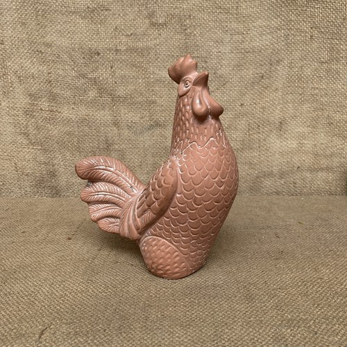Concrete painted cockerel - painted, /