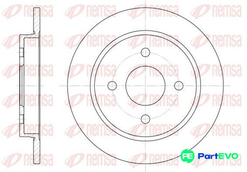 Remsa rear brake disc - remsa, x
