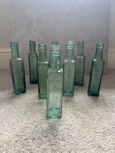 Vintage green glass - glass, bottles