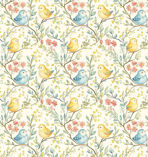 Songbirds 100 cotton fabric - songbirds!,