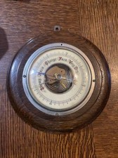 Vintage C1910 Oak Barometer -