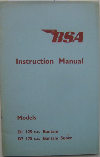 Bsa 125cc bantam d7 175cc - bsa, &
