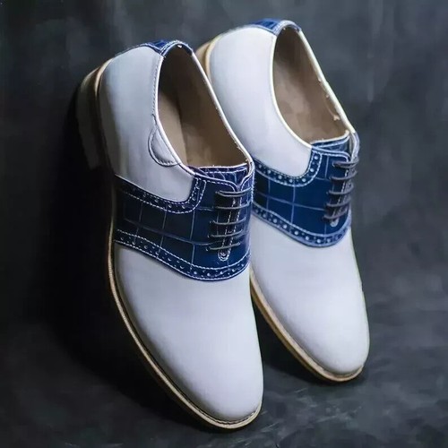 Men handmade white blue - men's,