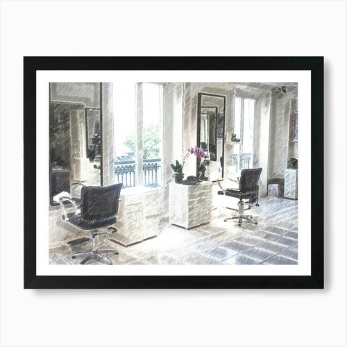 Hairdresser art print framed - hairdresser,
