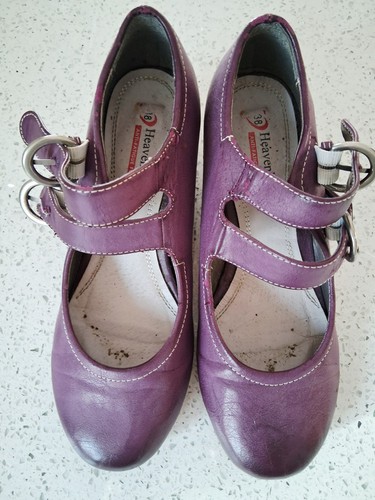 Purple leather mary - purple, jane