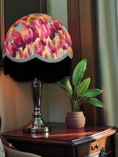 Hot pink feather fabric