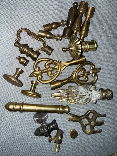 Brass parts lamp finials fork - finials,