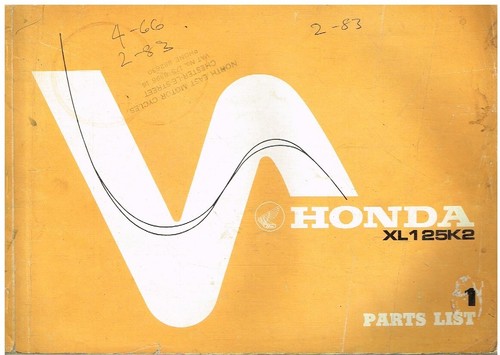 Honda xl125k2 original factory - xl125k2,
