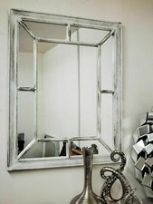 60x76CM Rustic Look Window Style Arch Mirror Hallway Bedroom Home Wall Mounted