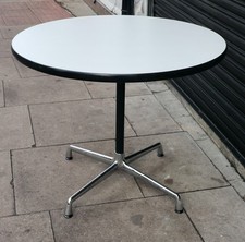 Vintage vitra Eames based round laminate white topped dining table