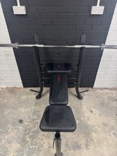 Marcy Eclipse BE1000 barbell bench in great condition — £30 Cheaper Without Bar.