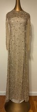 Gold Sequin Beaded Evening