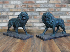 Pair of Bronze Effect Lion