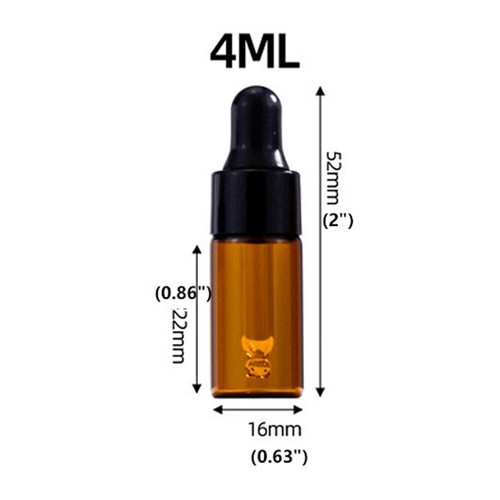 100pcs mini amber glass - mini,