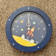 Blue Spaceship / Rocket Clock.