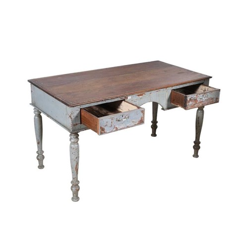 Antique pale blue teak indian - blue,